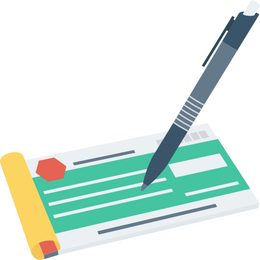 Cheque cheque bank banking icon