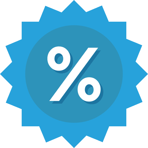Discount commerce sticker label icon