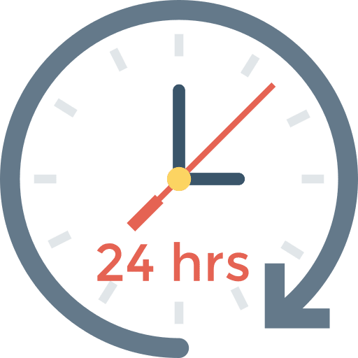 24 hours symbols miscellaneous 24 hours icon