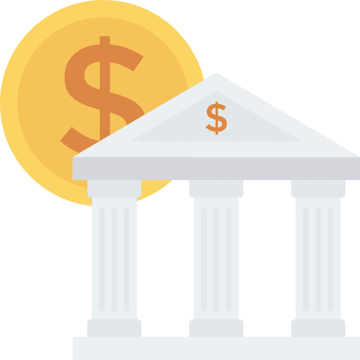 Bank business and finance savings banking icon