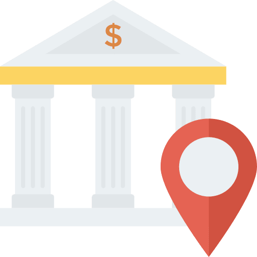 Bank map pointer bank map point icon
