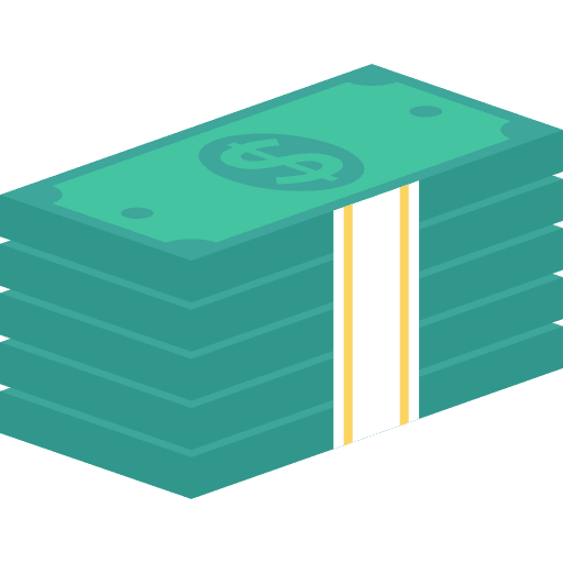 Cash bundle stack business icon