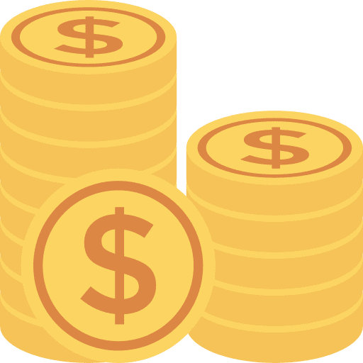 Coins coins dollar business and finance icon