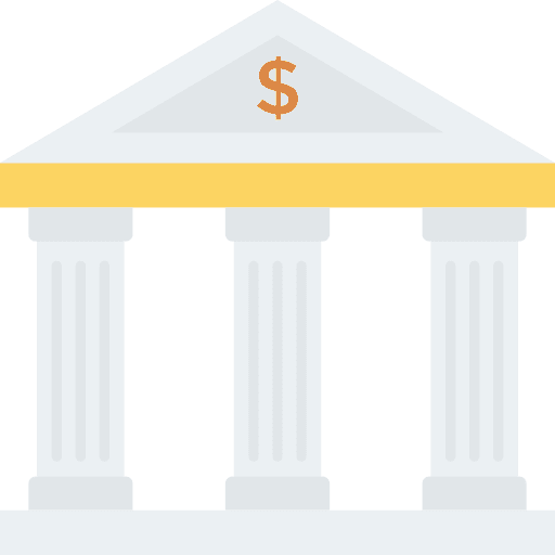 Bank money building banking icon