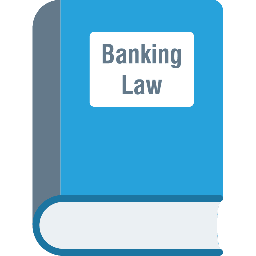 Banking law book banking icon