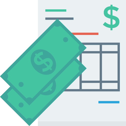 Cash business and finance profits money icon