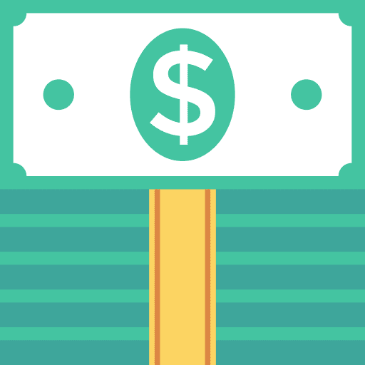 Currency stack business and finance notes icon