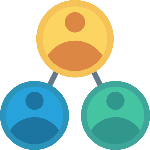 Team team connection neural network icon