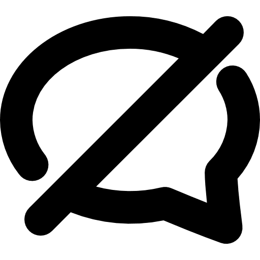 Chat chat speech bubble disable icon