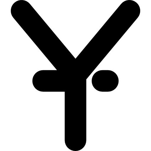 Yuan yuan money shapes icon