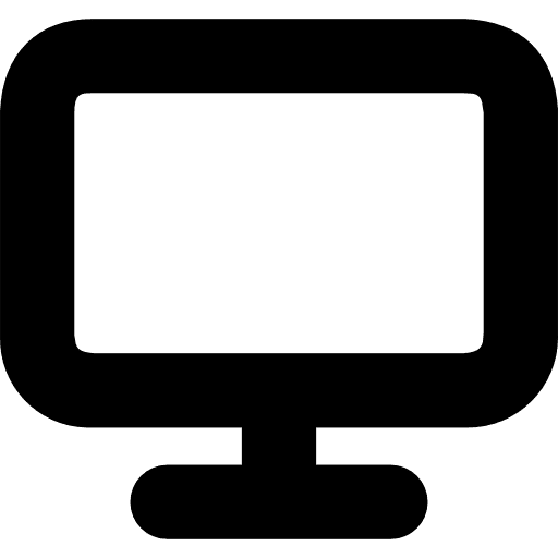 Monitor monitor technology shapes and symbols icon