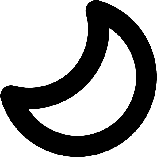 Moon shapes outline moon icon