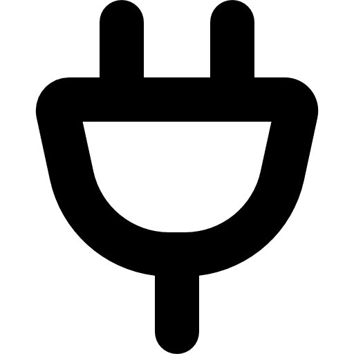 Plug charging tools and utensils electronics icon