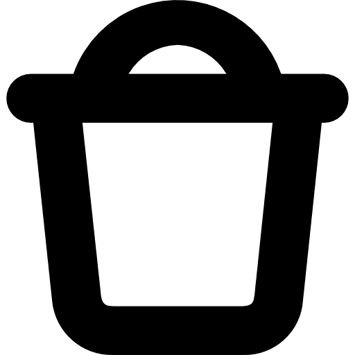 Trash trash tools and utensils bin icon