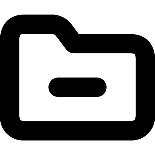 Folder sign minus tool icon