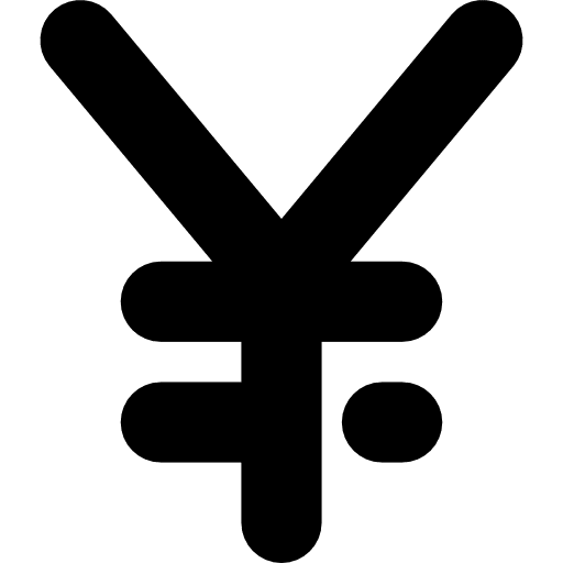 Yen currency business and finance business icon