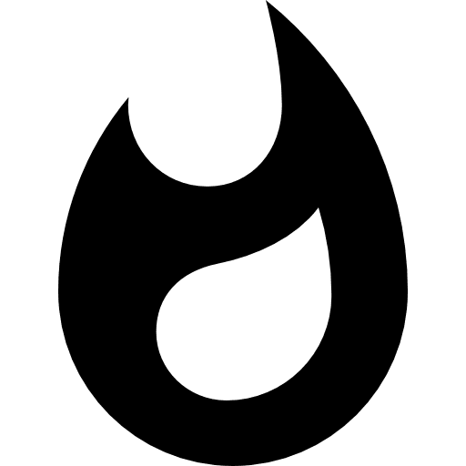 Flame disc interface fire icon