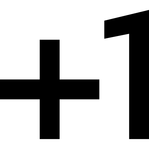 Plus one plus one interface networking icon