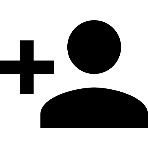 User add user subscriber social media icon