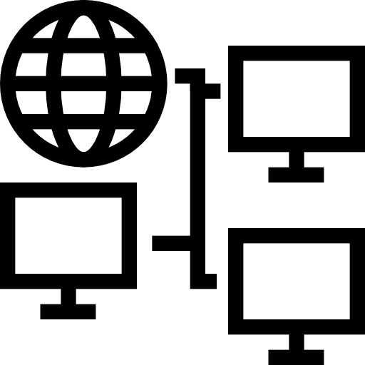 Network networking screen technology icon