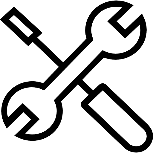 Settings screwdriver settings wrench icon