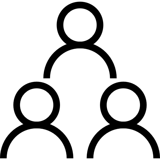 User men accompaniment contact person icon