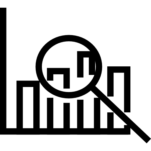 Bar chart seo and web bar chart business icon