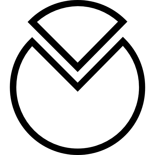 Pie chart fraction seo and web marketing icon
