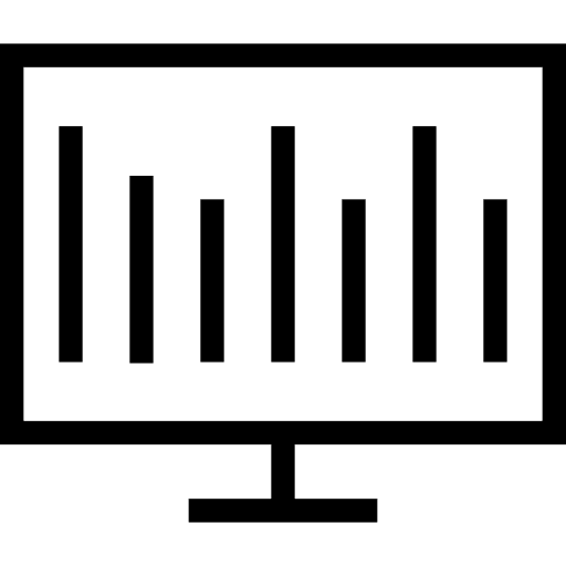 Analytics business monitor laptop icon
