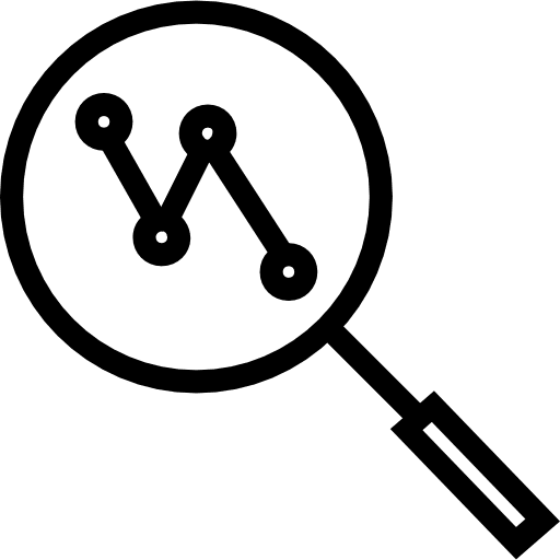Analytics loupe analytics tracker icon