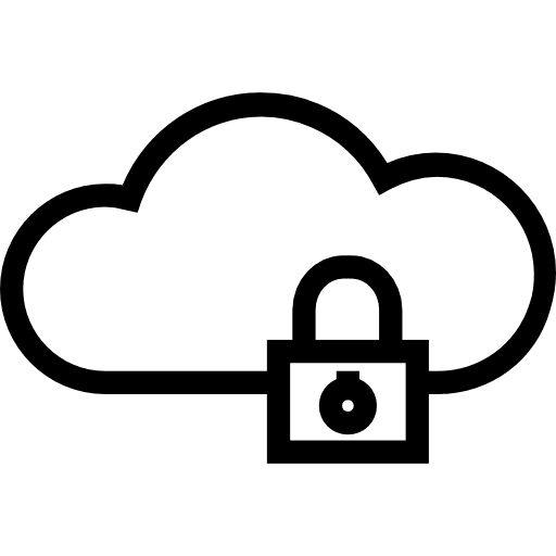 Cloud computing data storage multimedia icon