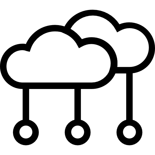 Cloud computing interface multimedia option data icon