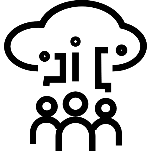 User user cloud computing customer base icon