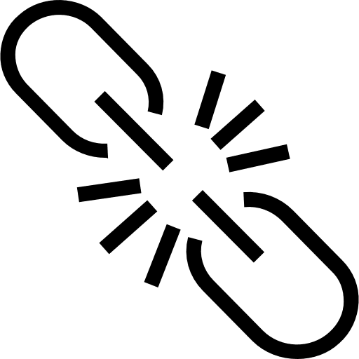 Broken link ui tools and utensils seo and web icon