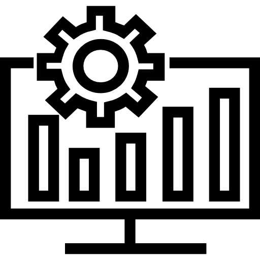 Analytics bar chart seo marketing icon