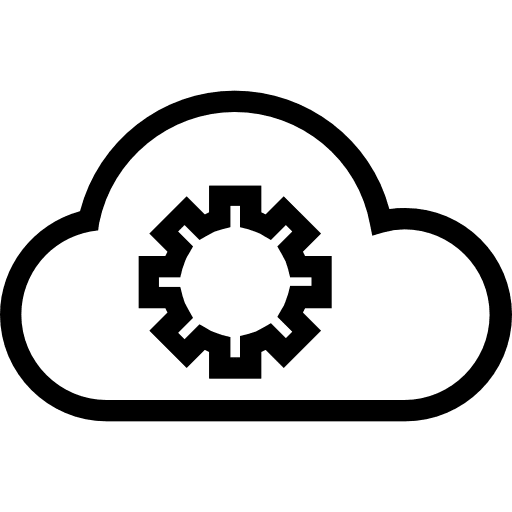 Cloud computing tools and utensils cogwheel configuration icon