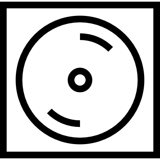 Compact disc music and multimedia cd music player icon