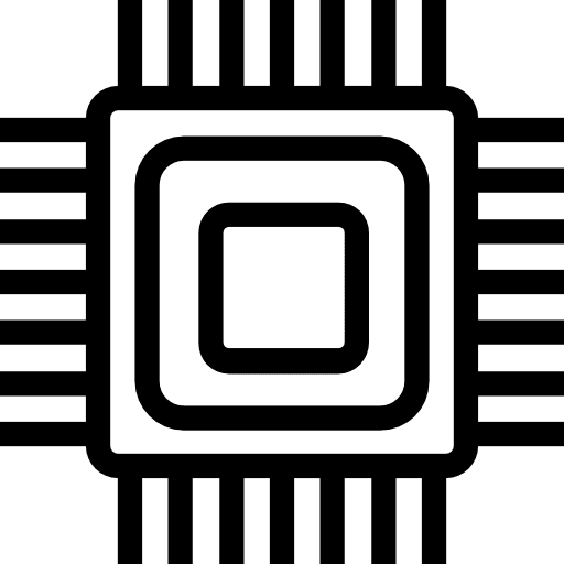 Cpu processor chip electronic icon