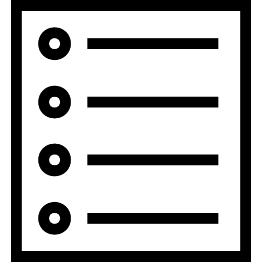 List seo and web checking interface icon