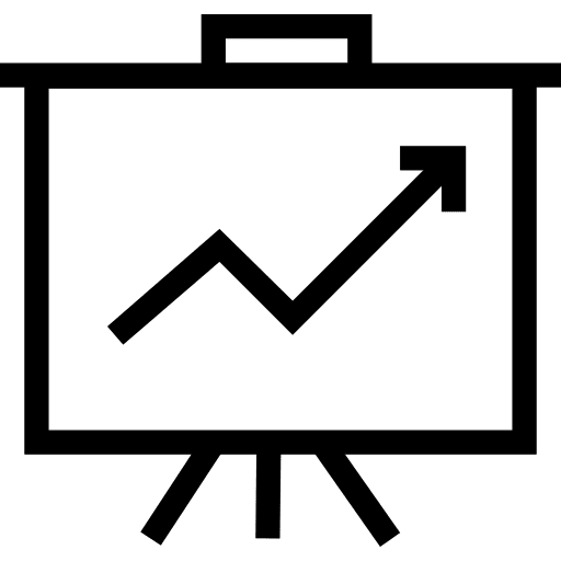 Presentation statistics chart presentation icon