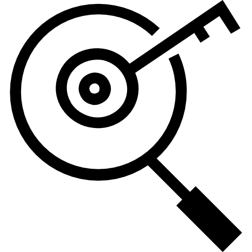 Search detective zoom tools and utensils icon