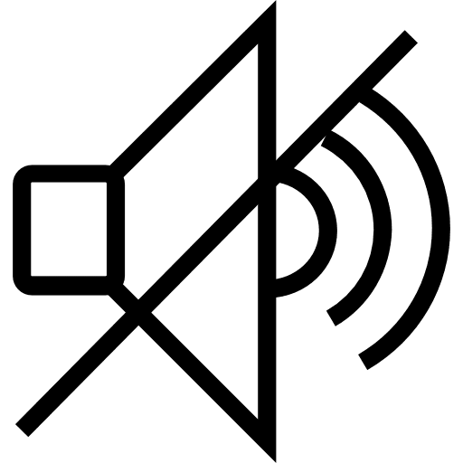 Mute sound speaker multimedia option icon