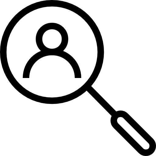 Search user prospect multimedia icon