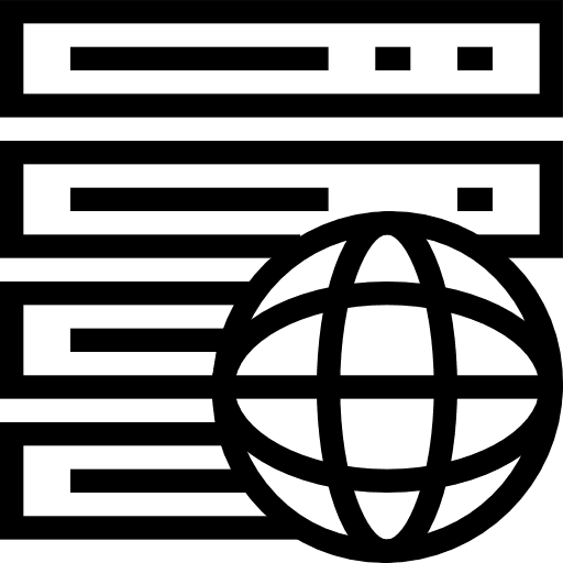 Server storage files hosting icon