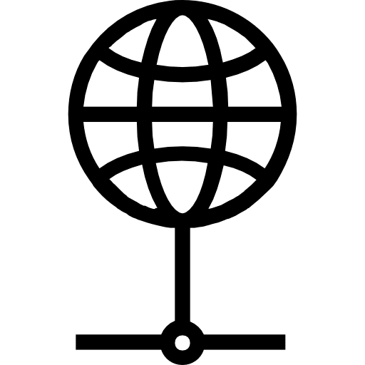 Worldwide placeholders planet earth world grid icon