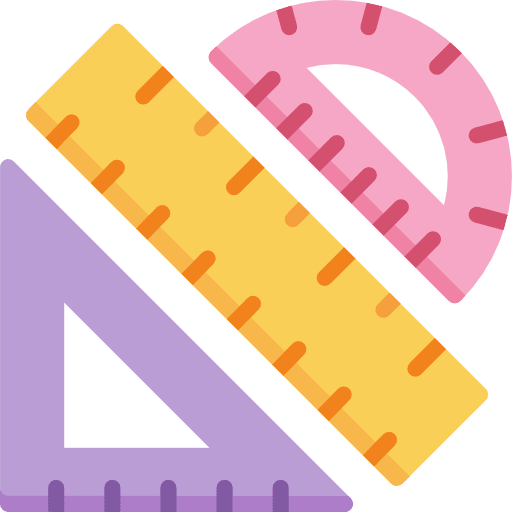 Rulers business and finance draw ruler icon