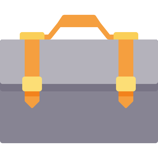 Suitcase bag files and folders business and finance icon