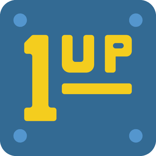 1 up gaming video game arcade icon