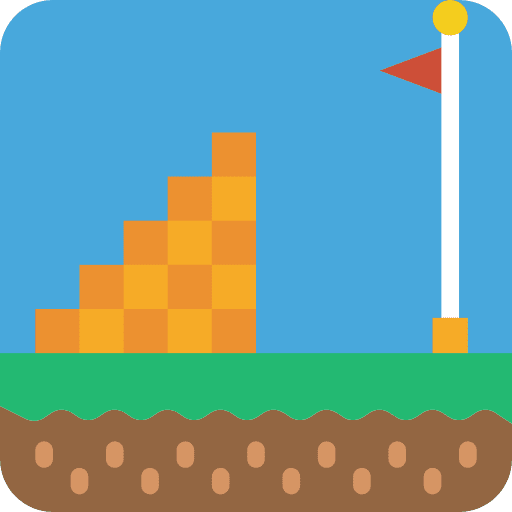 Level gaming video game pole icon