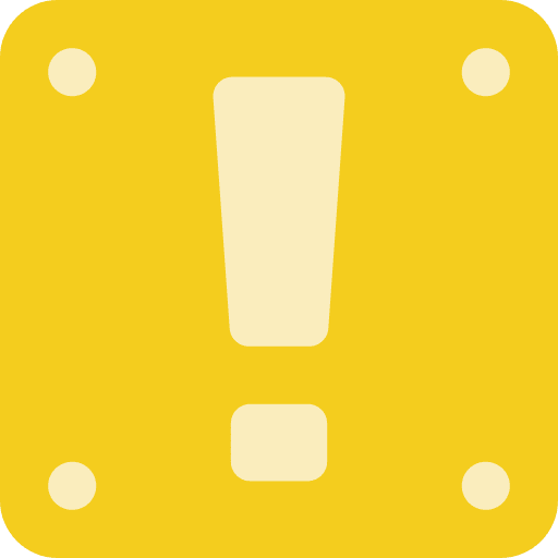 Block block video game exclamation icon